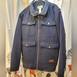 Duluth Trading Co. | Men's Empire Builder Wool Bomber | Color: Navy | Size: L